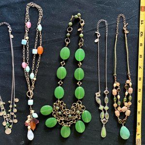 Lia Sophia Necklaces Lot GG : 5 Necklaces